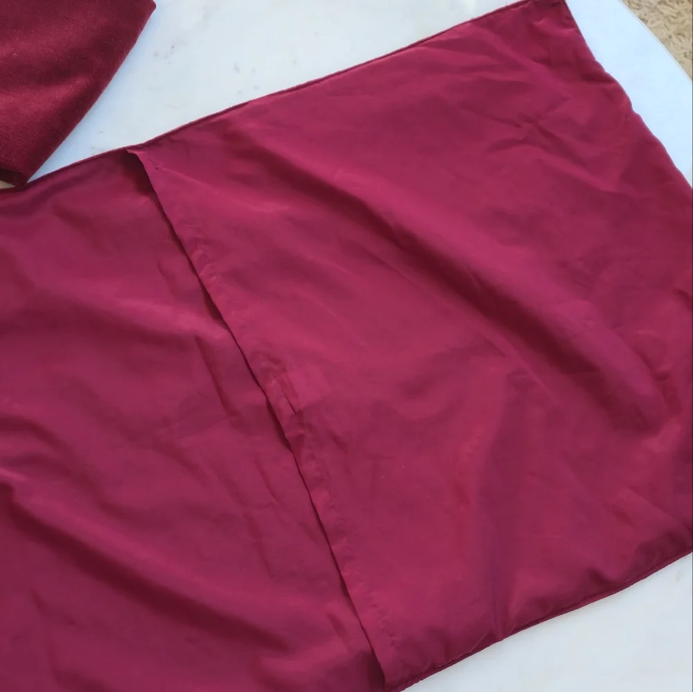 Charter Club King Red Velvet Duvet + 2 Standard King Shams